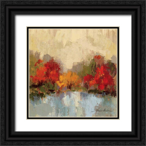 Fall Riverside I Black Ornate Wood Framed Art Print with Double Matting by Vassileva, Silvia