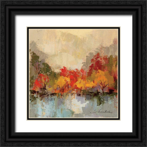 Fall Riverside II Black Ornate Wood Framed Art Print with Double Matting by Vassileva, Silvia