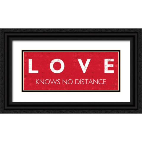 Love Knows No Distance Black Ornate Wood Framed Art Print with Double Matting by Mullan, Michael