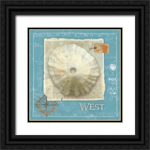 Points South Black Ornate Wood Framed Art Print with Double Matting by Aldrich, Belinda