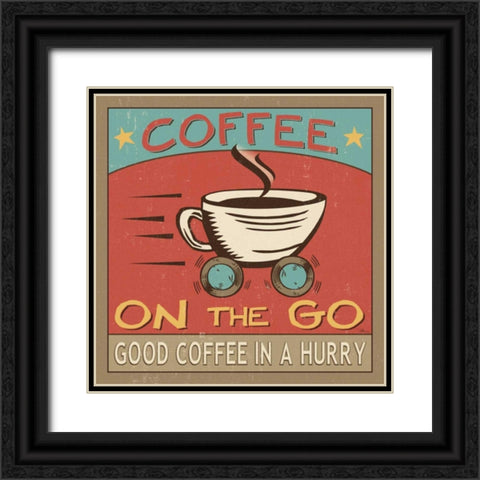 Coffeehouse III Black Ornate Wood Framed Art Print with Double Matting by Pela Studio