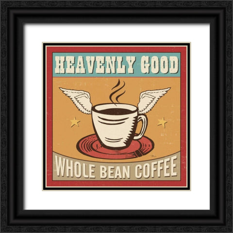 Coffeehouse IV Black Ornate Wood Framed Art Print with Double Matting by Pela Studio