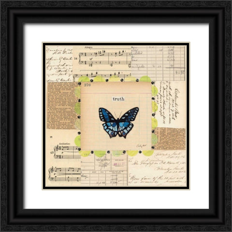 Truth Butterfly Black Ornate Wood Framed Art Print with Double Matting by Prahl, Courtney