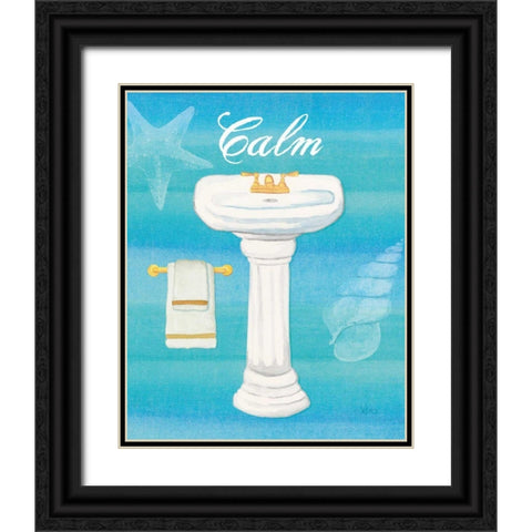 Seashells Spa I  No Border Black Ornate Wood Framed Art Print with Double Matting by Charron, Veronique