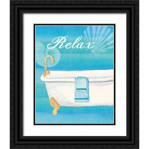Seashells Spa II No Border Black Ornate Wood Framed Art Print with Double Matting by Charron, Veronique