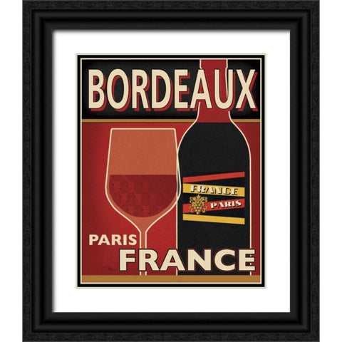 Bordeaux Black Ornate Wood Framed Art Print with Double Matting by Pela Studio