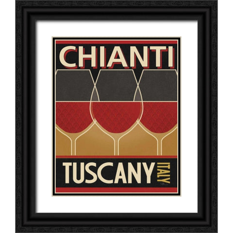 Chianti Black Ornate Wood Framed Art Print with Double Matting by Pela Studio