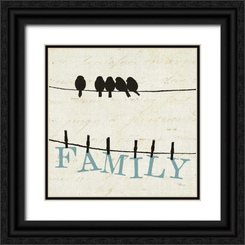 Bird Talk IV Black Ornate Wood Framed Art Print with Double Matting by Pela Studio