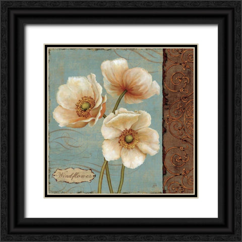 Windflower II Black Ornate Wood Framed Art Print with Double Matting by Brissonnet, Daphne