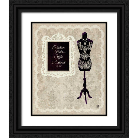 Dress Form II Black Ornate Wood Framed Art Print with Double Matting by Studio Mousseau