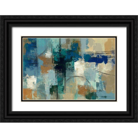 Jasper Lagoon Black Ornate Wood Framed Art Print with Double Matting by Vassileva, Silvia