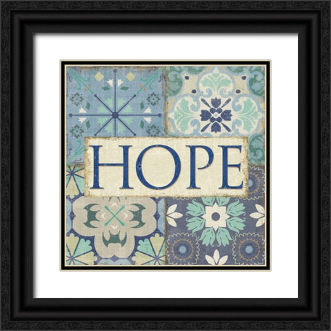 Santorini II - Hope Black Ornate Wood Framed Art Print with Double Matting by Pela Studio