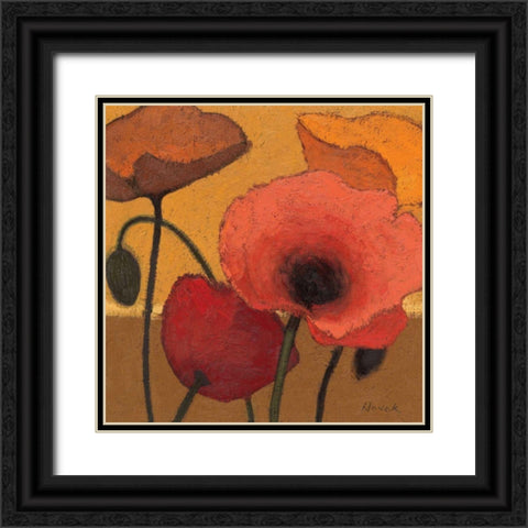Poppy Curry I Black Ornate Wood Framed Art Print with Double Matting by Novak, Shirley