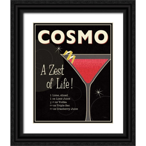 Cocktail Hour II Black Ornate Wood Framed Art Print with Double Matting by Pela Studio