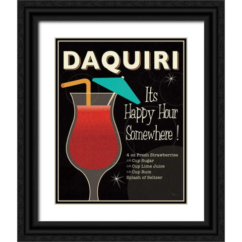Cocktail Hour III Black Ornate Wood Framed Art Print with Double Matting by Pela Studio