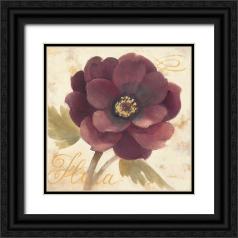 Abundant Floral I Black Ornate Wood Framed Art Print with Double Matting by Hristova, Albena