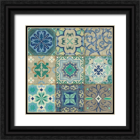 Santorini I Black Ornate Wood Framed Art Print with Double Matting by Pela Studio