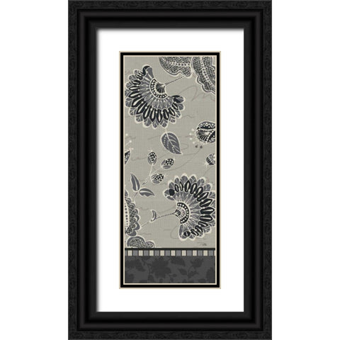 Garden Drawings Dark IV Black Ornate Wood Framed Art Print with Double Matting by Pela