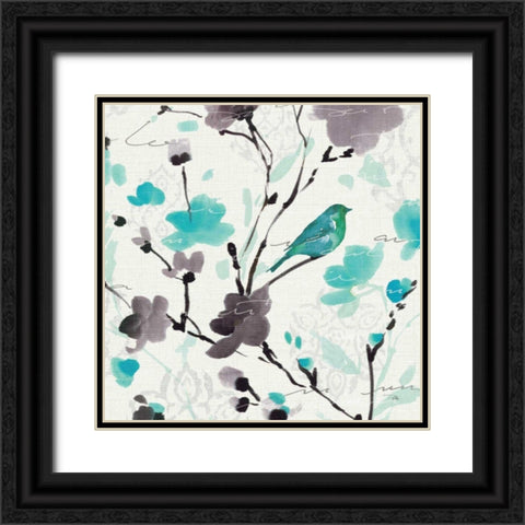 Flowing  II Black Ornate Wood Framed Art Print with Double Matting by ERR, Pela