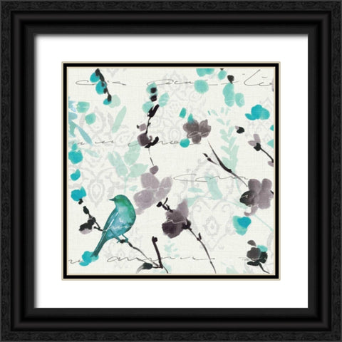 Flowing III Black Ornate Wood Framed Art Print with Double Matting by ERR, Pela