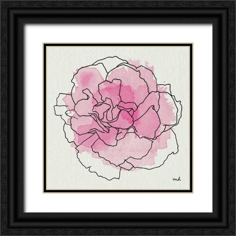 Watercolor Floral III Black Ornate Wood Framed Art Print with Double Matting by Hershey, Moira