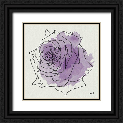Watercolor Floral IV Black Ornate Wood Framed Art Print with Double Matting by Hershey, Moira