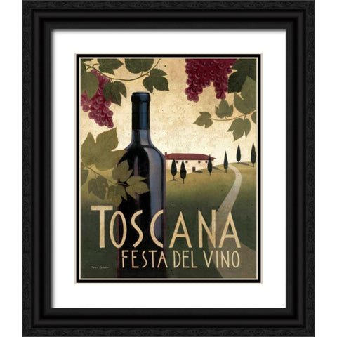 Wine Festival I Black Ornate Wood Framed Art Print with Double Matting by Fabiano, Marco