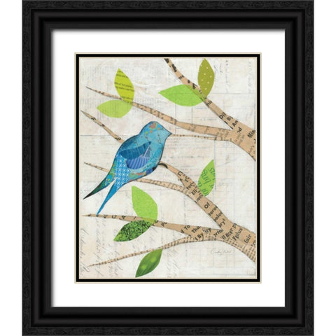 Birds in Spring I Black Ornate Wood Framed Art Print with Double Matting by Prahl, Courtney