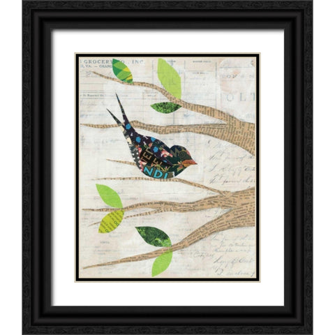 Birds in Spring III Black Ornate Wood Framed Art Print with Double Matting by Prahl, Courtney