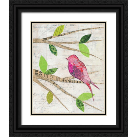 Birds in Spring IV Black Ornate Wood Framed Art Print with Double Matting by Prahl, Courtney