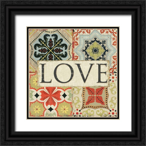 Spice Santorini I - Love  Black Ornate Wood Framed Art Print with Double Matting by Pela Studio