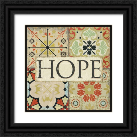 Spice Santorini II - Hope  Black Ornate Wood Framed Art Print with Double Matting by Pela Studio
