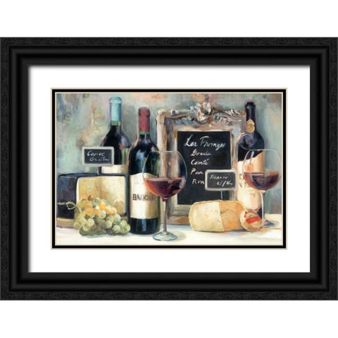 Les Fromages Black Ornate Wood Framed Art Print with Double Matting by Hageman, Marilyn