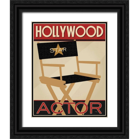 Directors Cut I Black Ornate Wood Framed Art Print with Double Matting by Pela Studio