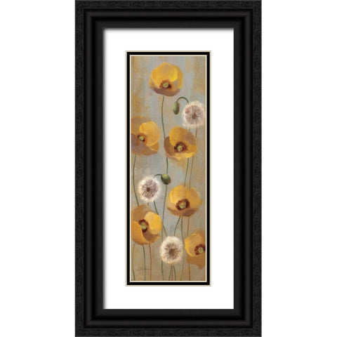 Spring Poppies II Black Ornate Wood Framed Art Print with Double Matting by Vassileva, Silvia