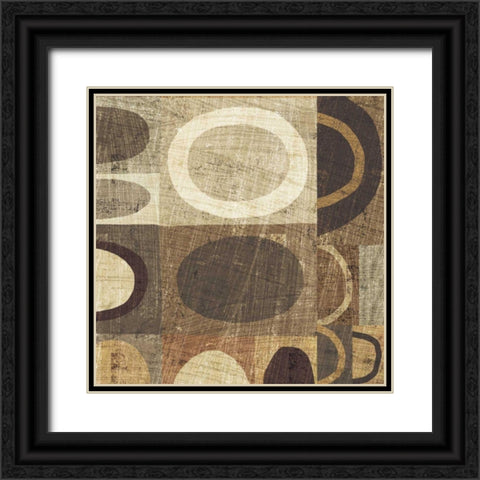 Modern Geometric Neutral II Black Ornate Wood Framed Art Print with Double Matting by Mullan, Michael