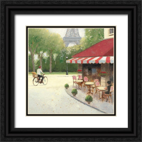 Cafe du Matin III Black Ornate Wood Framed Art Print with Double Matting by Wiens, James