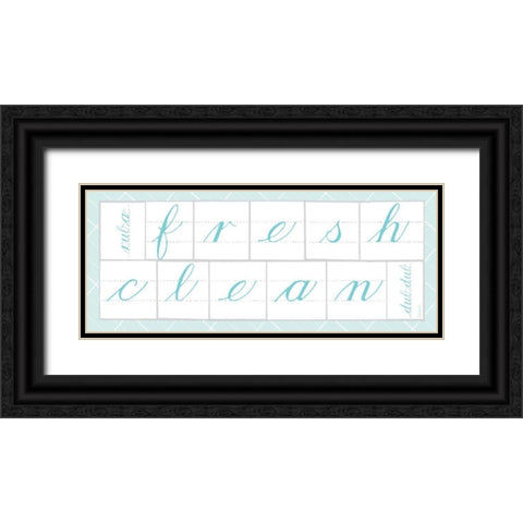 Fresh Clean Blue Black Ornate Wood Framed Art Print with Double Matting by Schlabach, Sue