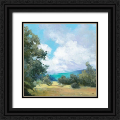 Hedgerow I Black Ornate Wood Framed Art Print with Double Matting by Purinton, Julia