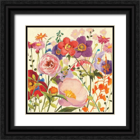 Couleur Printemps II Black Ornate Wood Framed Art Print with Double Matting by Novak, Shirley