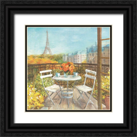 September in Paris Crop Black Ornate Wood Framed Art Print with Double Matting by Nai, Danhui