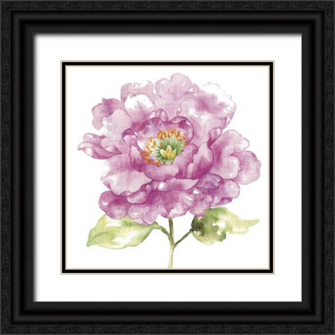 Water Flower I Black Ornate Wood Framed Art Print with Double Matting by Wild Apple Portfolio