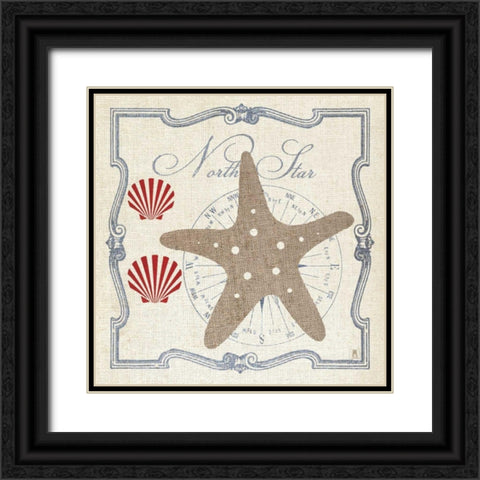 Pacific Starfish Black Ornate Wood Framed Art Print with Double Matting by Studio Mousseau