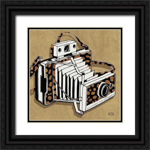 Analog Jungle Camera Black Ornate Wood Framed Art Print with Double Matting by Mullan, Michael