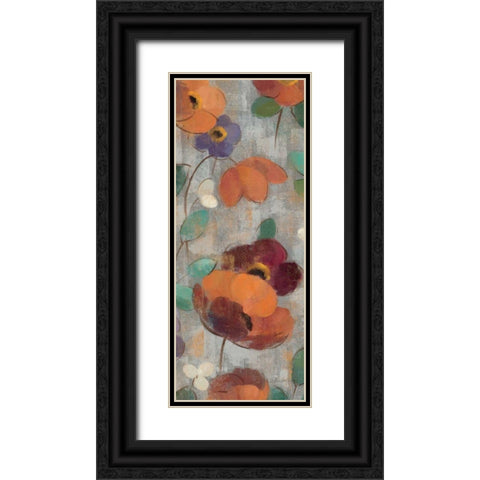 Urban Floral Panel II Black Ornate Wood Framed Art Print with Double Matting by Vassileva, Silvia