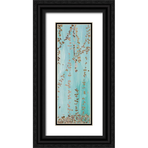 Trailing Vines II Blue Black Ornate Wood Framed Art Print with Double Matting by Boggs, Candra