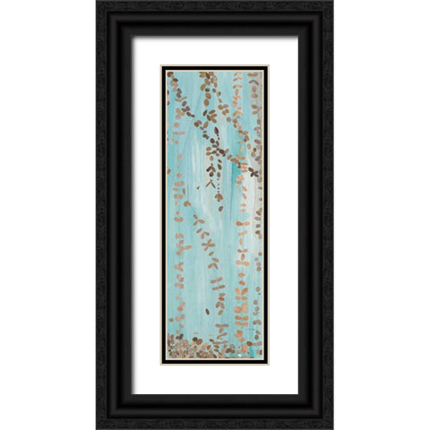 Trailing Vines III Blue Black Ornate Wood Framed Art Print with Double Matting by Boggs, Candra