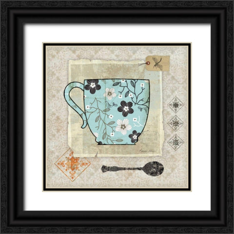 Garden Cafe I Black Ornate Wood Framed Art Print with Double Matting by Aldrich, Belinda