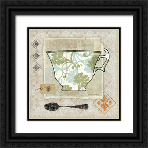 Garden Cafe II Black Ornate Wood Framed Art Print with Double Matting by Aldrich, Belinda