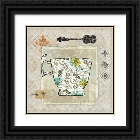 Garden Cafe III Black Ornate Wood Framed Art Print with Double Matting by Aldrich, Belinda